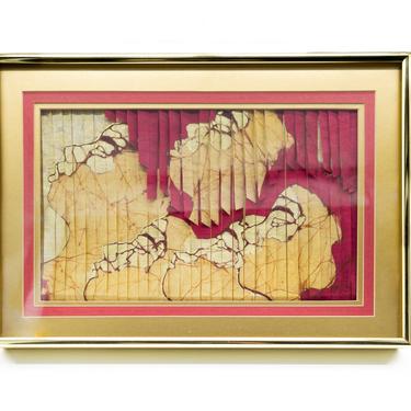 Ann & Dick Rundall Mid Century Batik Textile Art - mcm 