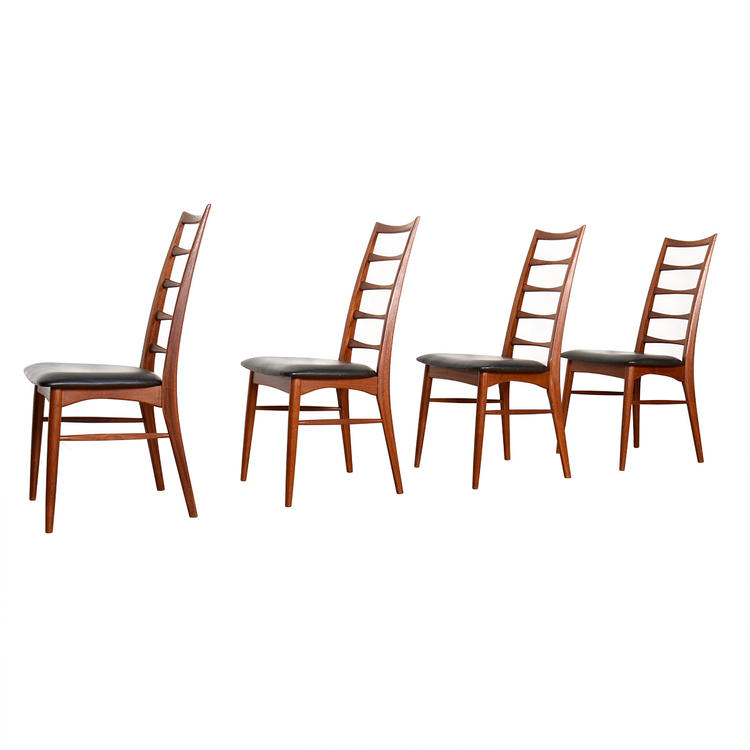 Set of 4 Danish Teak Koefoeds Hornslet Side Dining Chairs