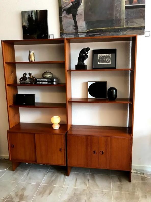 DANISH MID CENTURY WALL UNIT HG FURNITURE (HANSEN GULDBORG)- MADE IN DENMARK