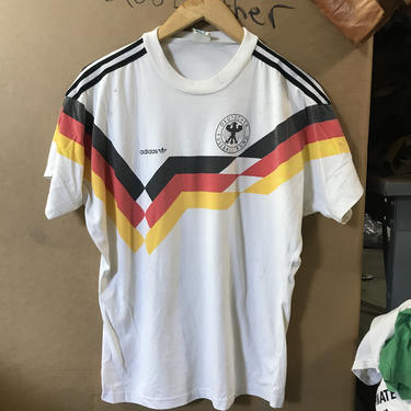 Vintage Adidas Germany Soccer jersey Graphic Tee t-shirt Deutscher Fussball-Bund 3445 