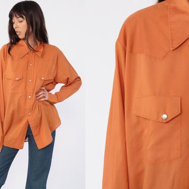 Vintage Plains store Orange Western Shirt