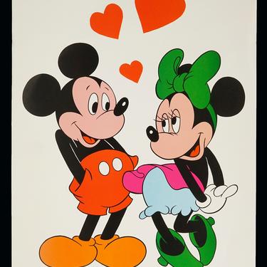 Vintage Mickey Mouse Poster Minnie Mouse Genuine Original