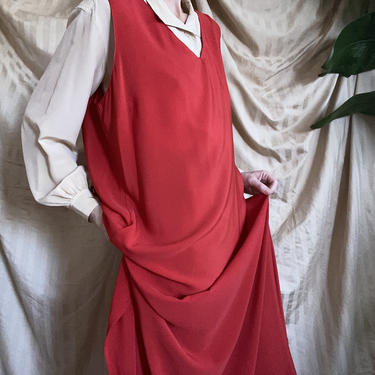vintage red slip dress size xl 