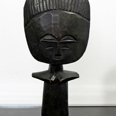Vintage Ashanti Tribal Carved Wood Fertility Doll Figurine Table 