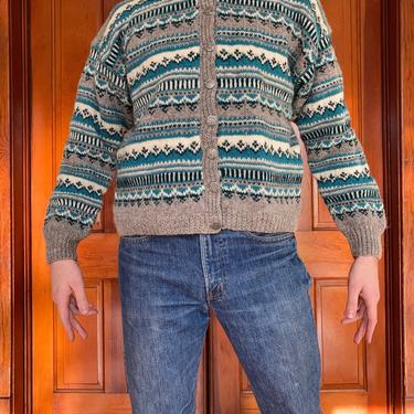 70s Hand Knit Norwegian cardigan 