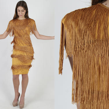 brown dress pinterest Vintage 1960s NOS Sequined Wiggle Dress main image 0