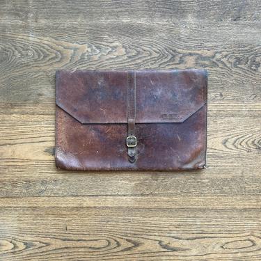 Vintage Rustic Leather Filer Messenger Bag 
