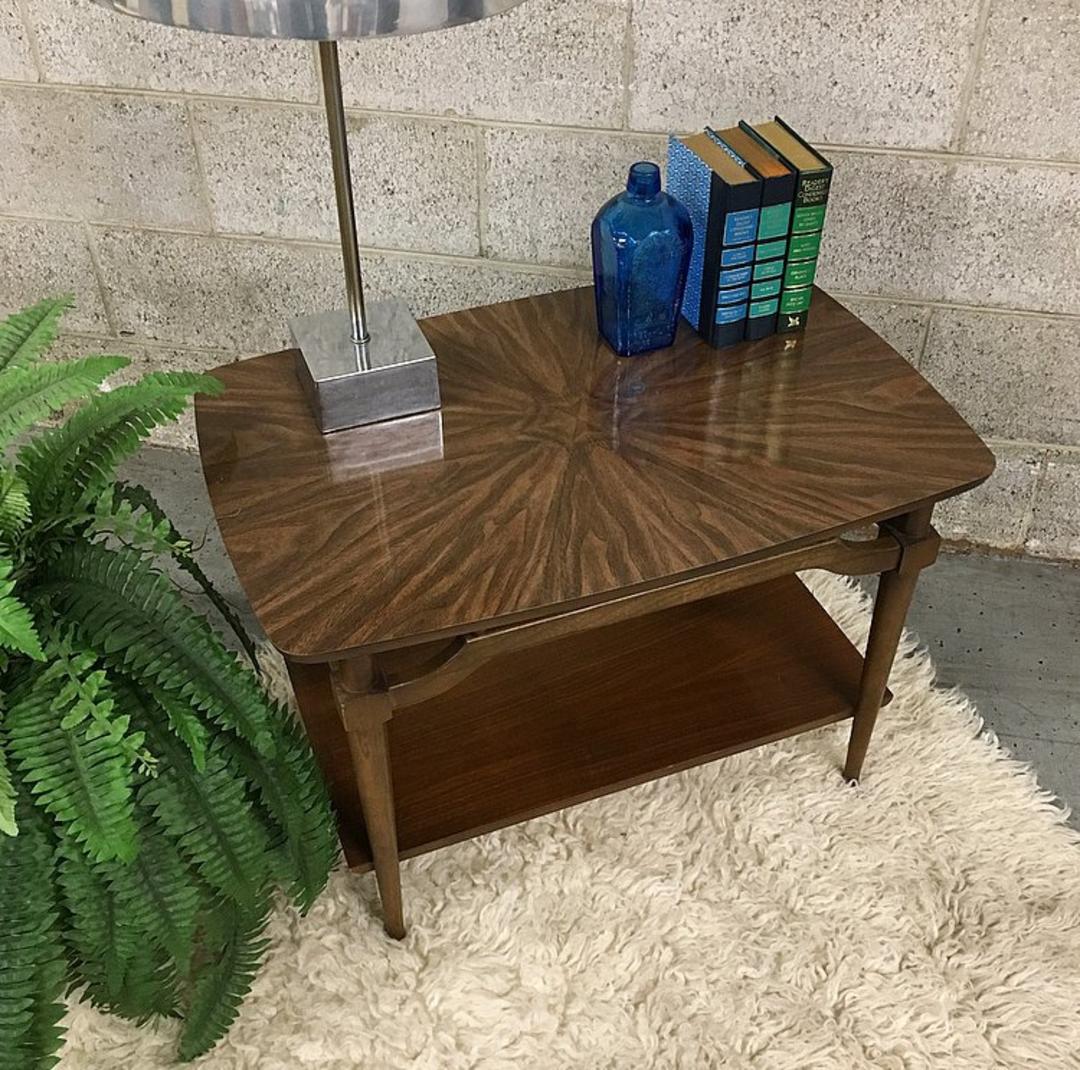 LOCAL PICKUP ONLY Vintage Wood End Table Retro Mid Century Retrospect