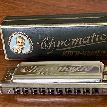 Vintage Koch Chromatic Harmonica in Original Box Key of G 