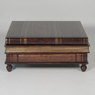 Maitland Smith Leather Stack Book Coffee Table