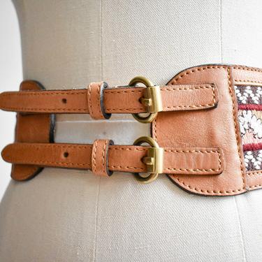 Vintage Southwestern Style Leather Belt 