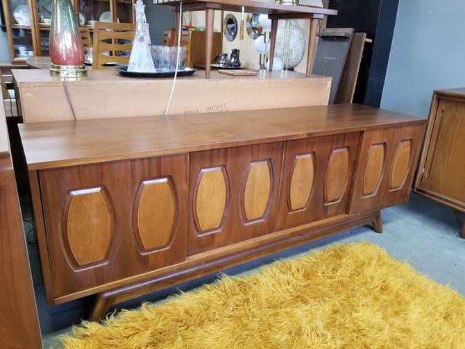 Mid Century Modern Low Profile Sliding Door Credenza From Peg Leg