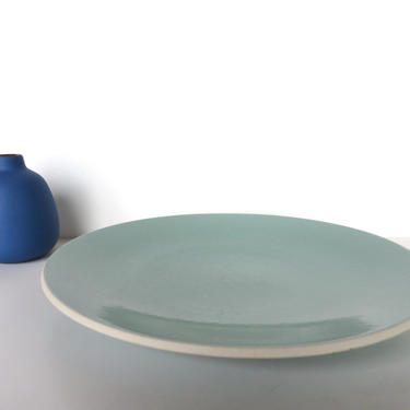 Sasaki Colorstone Dinner Plate In Vert De Gris, Massimo Vignelli Sea Foam Green Post Modern 10 3/4&quot; Plate 