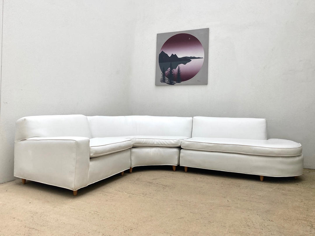 MCM White Sectional Couch Revival Vintage North Loop Austin, TX