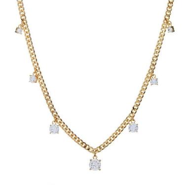 CURB CHAINLINK DIAMONTE NECKLACE