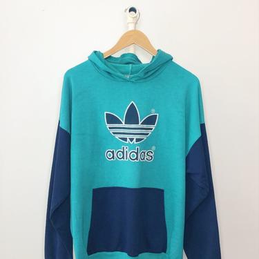 Vintage Adidas Green Pullover Hoodie - M/L