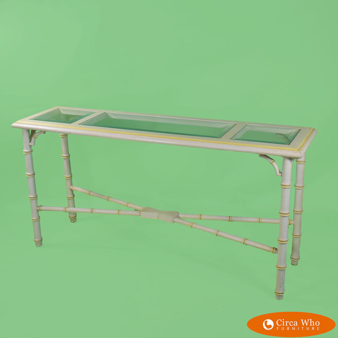 Faux Bamboo Console | Circa Who | West Palm Beach, FL