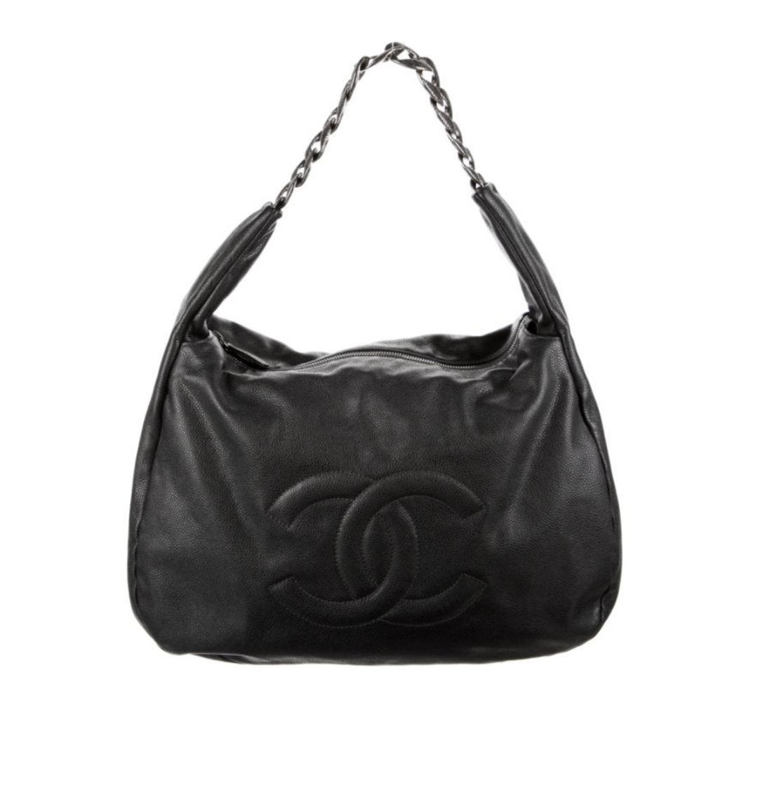 Chanel 1994 Vintage Black Caviar Large Duffle Duffel Bag Weekender