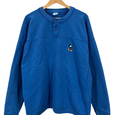 Vintage 80's Mickey Mouse Disney Character Fashions Blue Sweatshirt L/XL