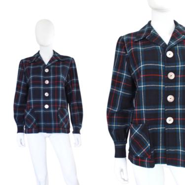 1950s Pendelton 49er Jacket - 1950s Womens Pendleton Jacket - 1950s 49er Jacket - 1950s Navy Blue 49er Jacket - 50s Wool Jacket | Size Large 