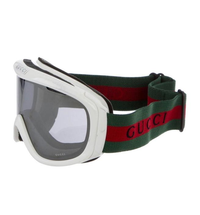 Vintage GUCCI GG Monogram Red Green Ski Apres Snow Goggles by MoonStoneVintageLA from Moonstone of Angeles, CA | ATTIC