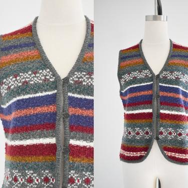 1980s Liz Claiborne Boucle Sweater Vest 