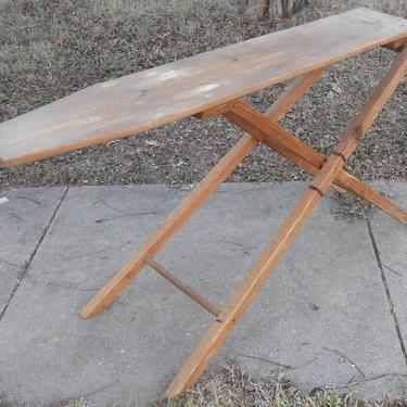 Fabulous Handmade Wood Ironing Board Folds Up Folk Art Here 