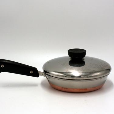 vintage revere ware 6 &quot; frying pan/copper clad bottom/small frying pan 