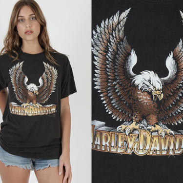 3d Emblem T Shirt / Harley Davison Up Wing Motorcycle T | American