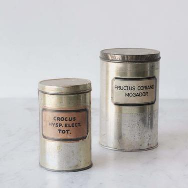 Pair of Vintage French Seed Tins