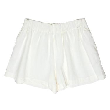 M Missoni - White Linen High Waisted Shorts Sz 8