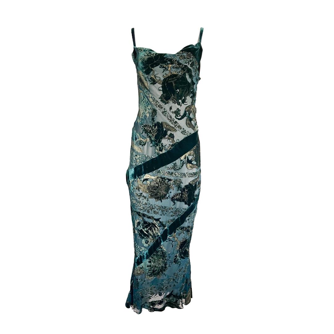 Roberto Cavalli Emerald Lace Dress | Treasures of NYC | New York, NY