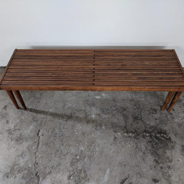 Mid Century Extending Slat Bench/Coffee Table 