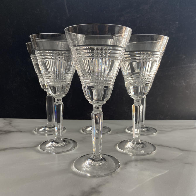 Vintage Ralph Lauren Glen Plaid White Wine Glasses - set | The Heirloom  Adobe | Fernandina Beach, FL