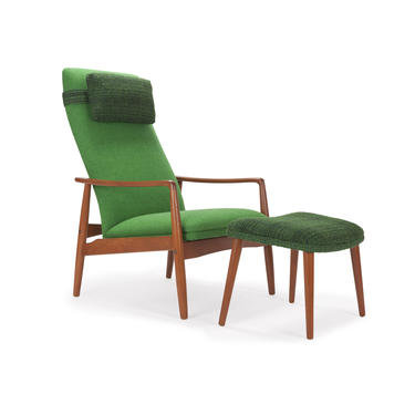 Svend Langkilde Teak Lounge Chair & Ottoman 