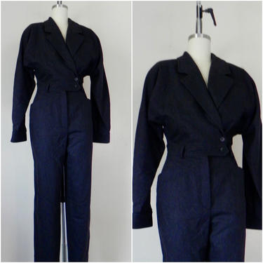 Escada Dark Grey Wool Jump Suit