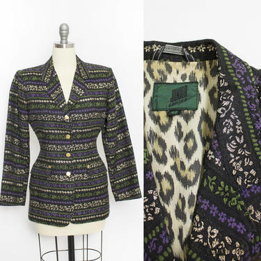 Vintage JEAN PAUL GAULTIER Junior Jacket - 1980s Blazer Brocade - Small 