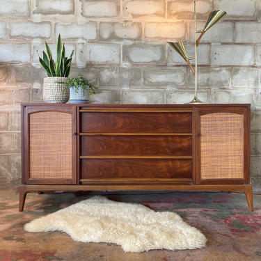 Lane Rhythm Credenza with Reversible Cane Doors