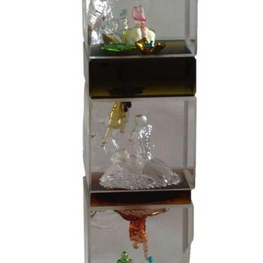 Maciej Zaborski Glass and Acrylic Tower Sculpture titled Theater 