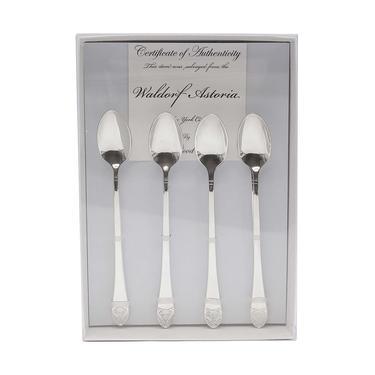 New Waldorf Astoria Art Deco Iced Teaspoon Gift Set
