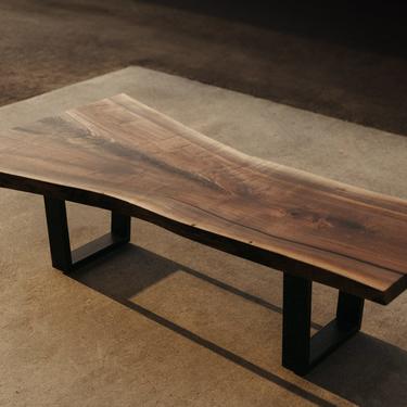 CUSTOM QUOTE- Live Edge Walnut Coffee Table w/ Black Steel Legs (Walnut, Maple), Modern Furniture, Made to Order (Do NOT buy this!) 