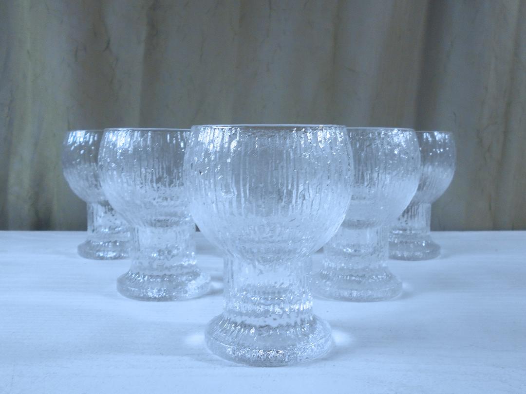 Six Iittala Kekkerit White Wine Goblets - Glasses From Finland 