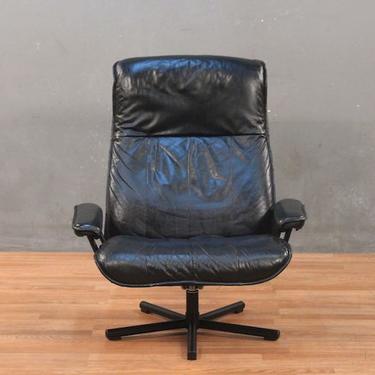 Black Leather Reclining Lounge Chair – ONLINE ONLY