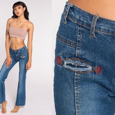 Y2K Bell Bottom Jeans Paris Blues Flared Jeans Jeans 00 | Shop