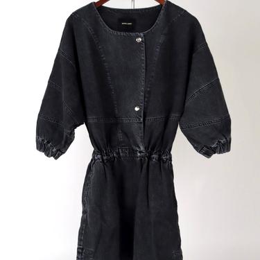 Holt Dress - Washed Black Denim