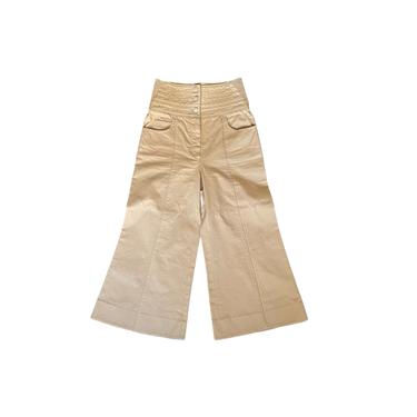 Chanel Tan Flare High Waisted Pants