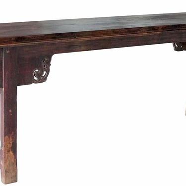 Vintage Large Console table with carved detail by Terra Nova Furniture Los Angeles 