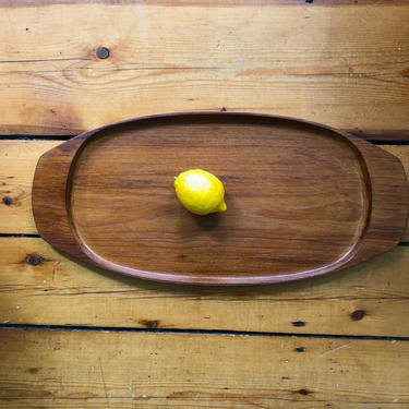 Mid Century Danish Teak Large Serving Tray 