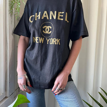 90s Bootleg Chanel Logo Print T-Shirt, Lucky Vintage