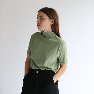 Green short shop sleeve turtleneck